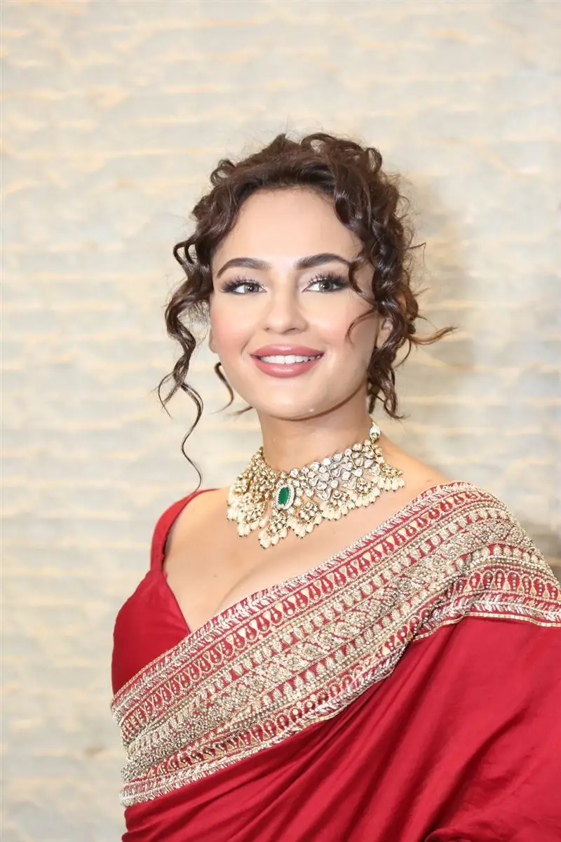 TELUGU ACTRESS SEERAT KAPOOR RED SAREE AT MANAMEY MOVIE RELEASE EVENT 9